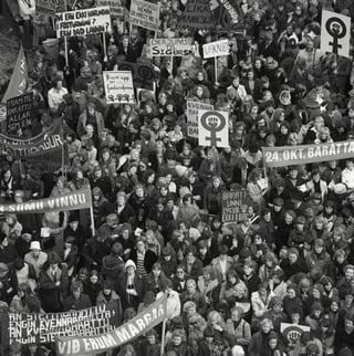 Iceland  Women's Day Off, photo from the BBC